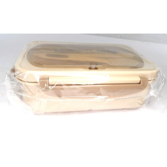 Lunch Box Bento W/Cutlery, 3 Compartment, Microwavable, Leak-Proof NEW - Picture 4 of 4